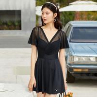 美津浓 Mizuno泳衣女连衣裙式沙滩度假温泉海边休闲防晒游泳春夏