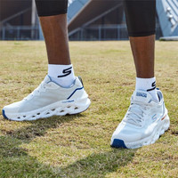 斯凯奇（Skechers）跑步鞋男女春夏缓震结构设计舒适耐磨运动气泡鞋 220546-WHT 白色 男款 41