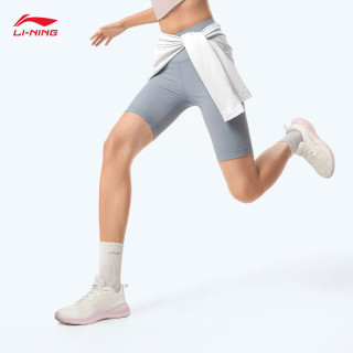 李宁 ARSV076 女款轻弹缓震透气跑鞋 乳白色-1 39码
