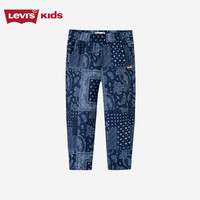 Levi's李维斯童装男女童满印腰果花图案休闲九分裤儿童凉感防蚊裤 深靛蓝 160 /69 【身高158-170cm】