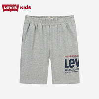 李维斯Levi's儿童短裤男童2025夏季五分裤透气裤子男裤运动裤童装 花纱灰 120 /56 【身高110-116cm】