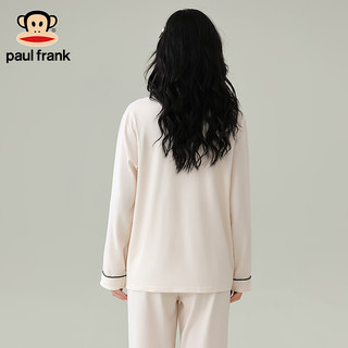 PAUL FRANK大嘴猴情侣睡衣女士春夏季长袖长裤简约开衫可外穿家居服套装薄款
