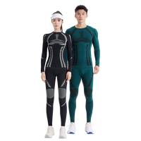 特步(XTEP)滑雪服运动功能内衣男抗菌速干排汗女户外运动套装