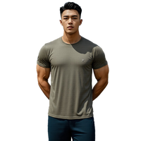 龙伟联合夏季体能服短袖套装男式速干圆领军迷T恤户外运动透体恤气训练服