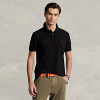 Ralph Lauren拉夫劳伦男款夏季小马标纯棉透气短袖polo衫710795080006 黑色 XL