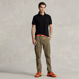 Ralph Lauren拉夫劳伦男款夏季小马标纯棉透气短袖polo衫710795080006 黑色 XL