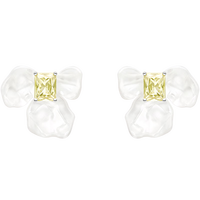 HEFANG何方珠宝白鸢尾方糖耳环女士生日礼物送女友孙俪同款母亲节礼物 白锆/耳环款