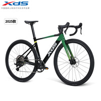 喜德盛（xds）公路自行车25款AD350碳纤维前叉座管功率计曲柄气动车架 2025-鹦鹉绿 510mm