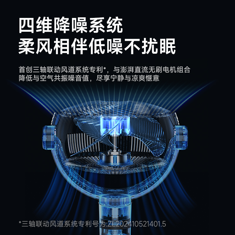 【K姐】贝昂智能语音空气循环扇轻音台地卧3D摇头自然风家用