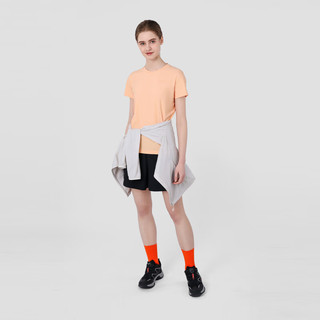 HELLY HANSEN, HH海丽汉森hh25夏款轻户外运动防晒透气圆领T恤 橙色-女 M