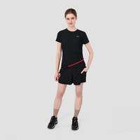 HELLY HANSEN, HH海丽汉森hh25夏款轻户外运动防晒透气圆领T恤 黑色-女 2XL