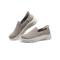 斯凯奇(Skechers)Slip ins闪穿鞋GO WALK FLEX女士一脚蹬健步鞋时尚休闲鞋124963 灰褐色/蓝色/TPBL 39.5