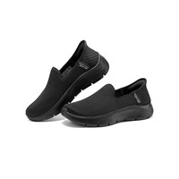 斯凯奇(Skechers)Slip ins闪穿鞋GO WALK FLEX女士一脚蹬健步鞋时尚休闲鞋124963 全黑色/BBK 39.5