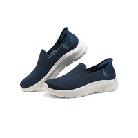 斯凯奇(Skechers)Slip ins闪穿鞋GO WALK FLEX女士一脚蹬健步鞋时尚休闲鞋124963 海军蓝色/NVY 40