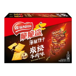雀巢 脆脆鲨炭烤牛肉味薄脆饼干200g休闲食品零食