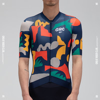GRC桀骜无尽春夏Will Bryant联名印花短袖公路骑行服男自行车 黄色 XXL