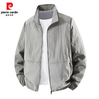 皮尔·卡丹 皮尔卡丹2025夏季防晒衣男立领速干外套男士休闲透气皮肤衣户外钓鱼服衣 黑色 M