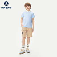 NAVIGARE意大利小帆船男童短袖T恤夏季儿童新款儿童短袖T恤polo衫半袖上衣 【清新撞色】