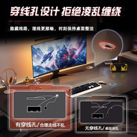 修乐（XIULE）电脑桌家用台式电竞桌出租屋桌子工作台简约写字台学习桌书桌 【实木生态板】岩板灰色120cm