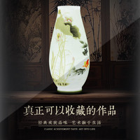 景德镇陶瓷器小花瓶家居装饰品摆件插花干花中式客厅电视柜工艺品