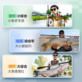  达瓦黄金甲 超轻超硬超细 鲫鱼竿+双竿稍