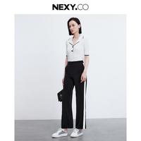 【简约风】早秋休闲简约小众轻薄Polo针织衫女士减龄上衣