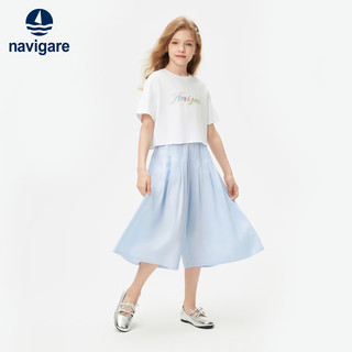  navigare/纳维凯尔 天丝麻棉 女童七分裤