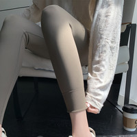 磨毛鲨鱼裤女秋冬高腰收腹瑜伽芭比裤加绒加厚弹力保暖打底裤外穿