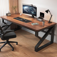 康益腾【京仓24H闪发】实木电脑桌双人书桌办公桌工作台台式电竞桌 【实木特厚加固】奶油白+白架 120x60x75cm