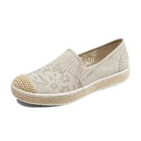 斯凯奇(Skechers)女鞋夏季小香风渔夫鞋蕾丝浅口平底单鞋软底舒适透气休闲鞋114044