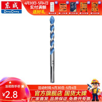 东成 多功能墙壁钻头打孔瓷砖钻头手电钻麻花三角钻头螺纹钻 6mm 单只