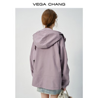 VEGA CHANG冲锋衣外套女2025年春季新款防风宽松版连帽工装风上衣