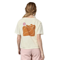 巴塔哥尼亚（Patagonia）女Sunrise Rollers艺术印花宽松俏皮百搭休闲短袖T恤37696 BCW-桦木白 L