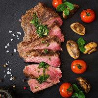 鸿亮 谷饲整切静腌菲力牛排套餐 菲力牛排儿童 菲力西冷眼肉牛排 套餐1300g5眼肉+5西冷