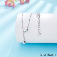 皕宝楼PT950铂金项链女士 流苏白金套链 鱼鳞转运小蛮腰套链5.55g44.5cm