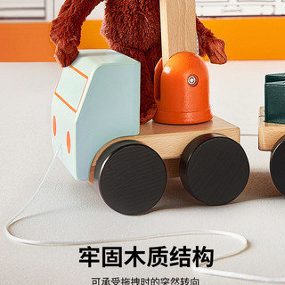 IKEA宜家UPPSTA乌斯塔吊车积木儿童宝宝启蒙玩具可移动家用