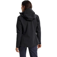 始祖鸟(ARC'TERYX)GAMMA HOODY女款软壳衣休闲户外城市防风透气连帽冲锋衣夹克外套 黑色24HOODY刺绣标 L