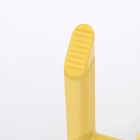 全友家居阳台休闲户外折叠简易小型椅子便携式家用单人靠背椅DX118007 铁艺折叠餐椅|黄色*1