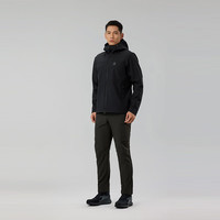 凯乐石M8 连帽软壳外套保暖防风防泼水透气秋冬徒步软壳外套男款 男款-玄青黑【M8防风｜防泼水】 XL