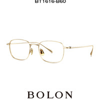 暴龙(BOLON)【时宴同款】近视眼镜王鹤棣同款金丝镜框男女钛架可调鼻托BT1616 BT1616B60金色 单镜框(无需镜片优惠)