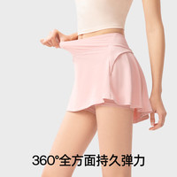 小野和子高腰运动短裙夏季防走光女款瑜伽速干超短A字裙 经典黑 S