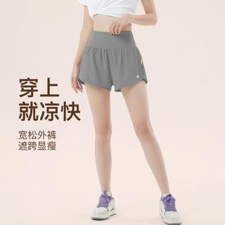 运动短裤女防走光瑜伽三分裤高腰瑜伽短裤跑步骑行热裤