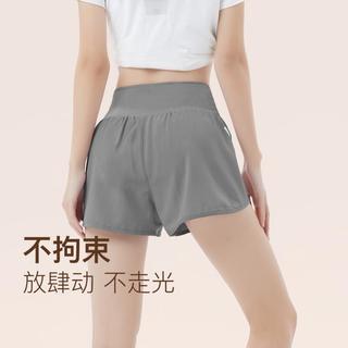 运动短裤女防走光瑜伽三分裤高腰瑜伽短裤跑步骑行热裤