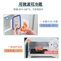 LustroWare日本保鲜盒食品级冰箱便携外出密封收纳盒 银离子抗菌保鲜盒（日本制）850ML- 单只装(A-2173（B）)
