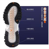 探路者运动鞋女春夏户外运动舒适女鞋透气低帮防滑休闲鞋男 45 米白\粉色-女款