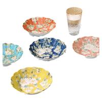 TOKI MINOYAKI 日式釉下餐具陶瓷木槿花盘餐盘家用套装菜盘