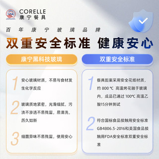 CORELLE康宁餐具 美国 耐热玻璃 三格减脂餐盘 早餐盘儿童分格盘 21cm分格盘-紫色幸运草