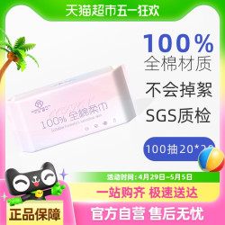 文棉 棉柔巾一次性洗脸巾 100抽1包（20*20cm）