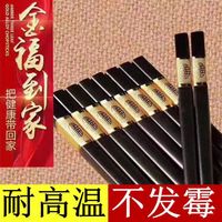 杨聘号 高档合金筷子家用耐高温防滑霉无漆筷子不发霉不变形酒店餐厅筷子 10双盒装
