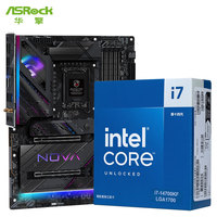 华擎 Z790 Nova WIFI7 幻影新星 主板+Intel 14代 i7-14700KF处理器 台式机 CPU 主板CPU套装